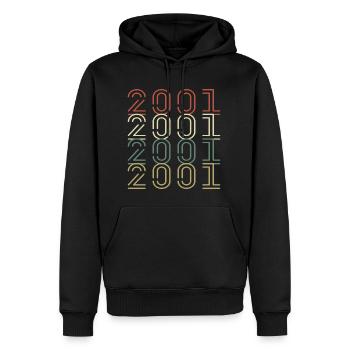 Original 2001 Jahrgang Vintage Geburtstag Retro - Männer Premium Bio Hoodie - Schwarz - Vorne - Nico (187cm)
