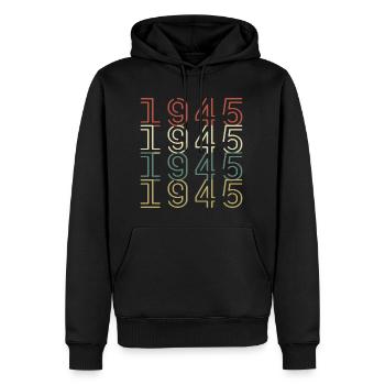 Original 1945 Jahrgang Vintage Geburtstag Retro - Männer Premium Bio Hoodie - Schwarz - Vorne - Nico (187cm)