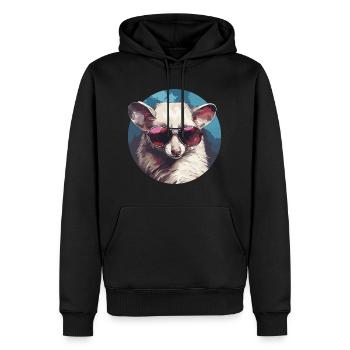 Opossum Possum Vintage Possumm Oppossum - Männer Premium Bio Hoodie - Schwarz - Vorne - Nico (187cm)