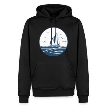Segeln Boot Kapitän Segelboot Schiff Segler - Männer Premium Bio Hoodie - Schwarz - Vorne - Nico (187cm)