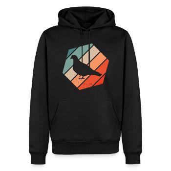 Colombophiles Colombophiles Pigeons voyageurs Oiseaux Élevage de pigeons - Sweat à capuche Premium bio Homme - noir - Devant - Nico (187cm)
