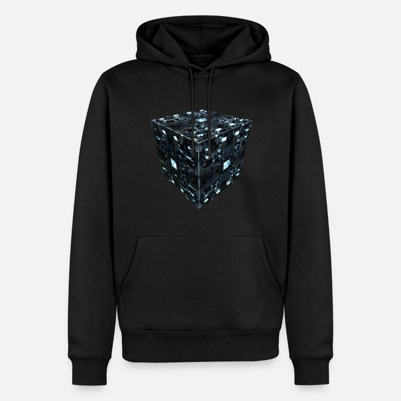 Cube sci-fiction - Sweat à capuche Premium bio Homme - noir