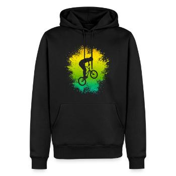 BMX Bicycle Kids Motif Freestyle BMX Rider - Sweat à capuche Premium bio Homme - noir - Devant - Nico (187cm)