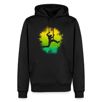 Parkour Runner Enfants Freerunner Freerunning Garçon - Sweat à capuche Premium bio Homme - noir - Devant - Nico (187cm)