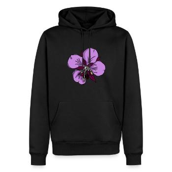 Weidenrose - Männer Premium Bio Hoodie - Schwarz - Vorne - Nico (187cm)