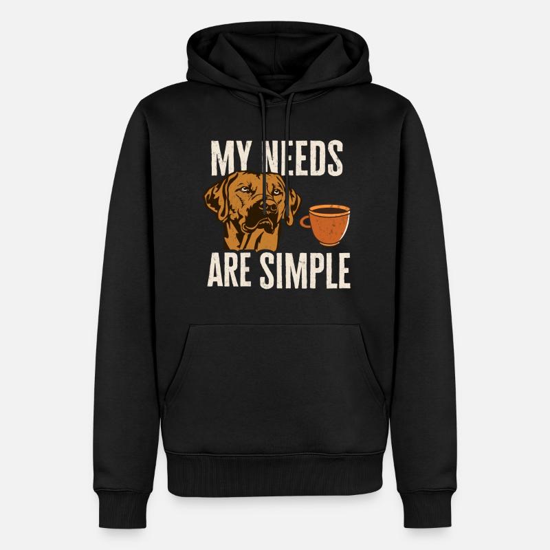 Rhodesian Ridgeback Hund - Männer Premium Bio Hoodie - Schwarz