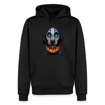 Halloween Bluetick Coonhound - Sweat à capuche Premium bio Homme - noir - Devant - Nico (187cm)