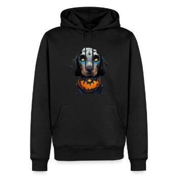 Halloween Bluetick Coonhound - Sweat à capuche Premium bio Homme - noir - Devant - Nico (187cm)