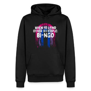 Other Bi People Bi-ngo Bisexual LGBTQ Bi Pride - Männer Premium Bio Hoodie - Schwarz - Vorne - Nico (187cm)