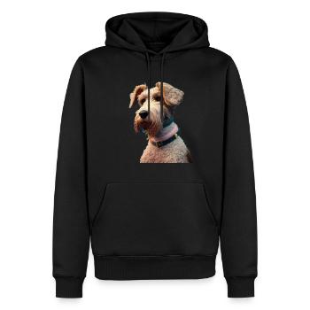 Airedale Terrier Hund - Airedale Terrier - Männer Premium Bio Hoodie - Schwarz - Vorne - Nico (187cm)