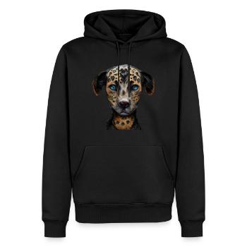 Catahoula Léopard Chien - Sweat à capuche Premium bio Homme - noir - Devant - Nico (187cm)
