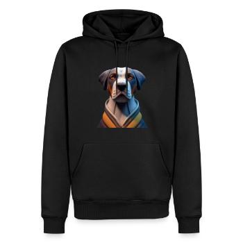 Grosser Schweizer Sennenhund - Männer Premium Bio Hoodie - Schwarz - Vorne - Nico (187cm)