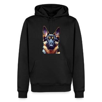 Deutscher Schäferhund Hund - Deutscher Schäferhund - Männer Premium Bio Hoodie - Schwarz - Vorne - Nico (187cm)