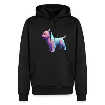 Westie Dog - Westie - Men’s Premium Organic Hoodie - black - Front - Nico (187cm)