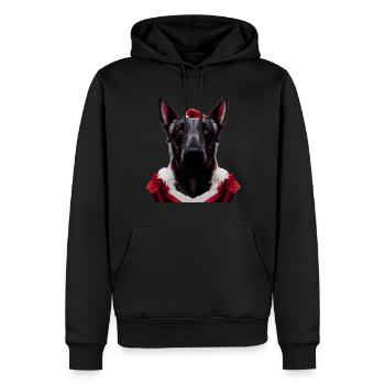 Hollandse Herder Weihnachten - Männer Premium Bio Hoodie - Schwarz - Vorne - Nico (187cm)