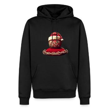 Stricken Weihnachten - Männer Premium Bio Hoodie - Schwarz - Vorne - Nico (187cm)