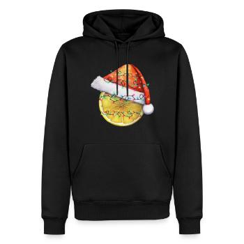 Citron de Noël - Sweat à capuche Premium bio Homme - noir - Devant - Nico (187cm)