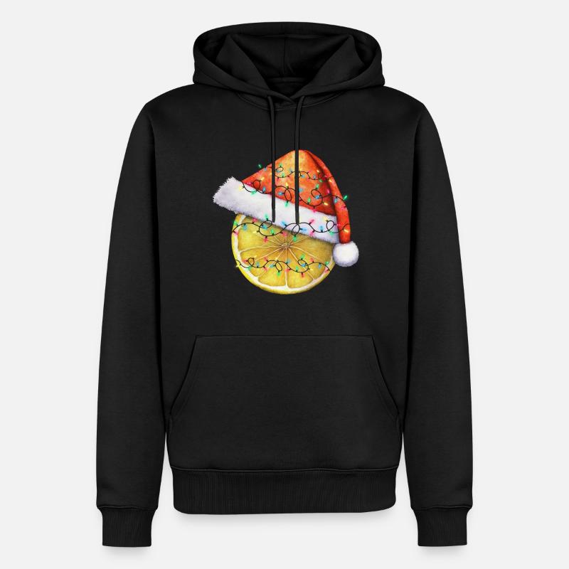 Citron de Noël - Sweat à capuche Premium bio Homme - noir