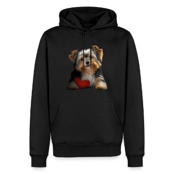 Biewer Yorkshire Terrier - Men’s Premium Organic Hoodie - black - Front - Nico (187cm)