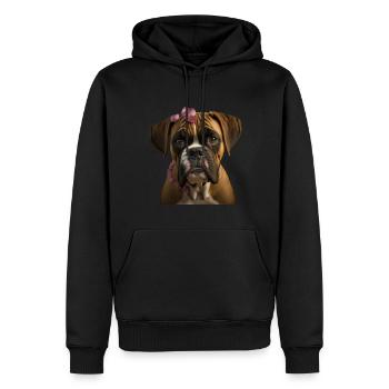 Boxeur allemand Saint-Valentin - Sweat à capuche Premium bio Homme - noir - Devant - Nico (187cm)