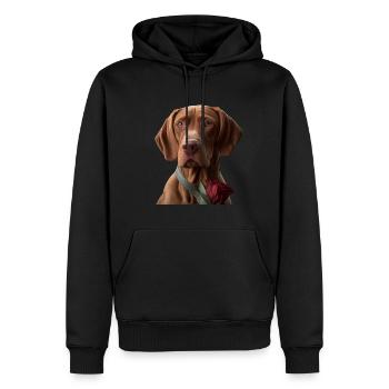 Magyar Vizsla Valentine's Day - Men’s Premium Organic Hoodie - black - Front - Nico (187cm)