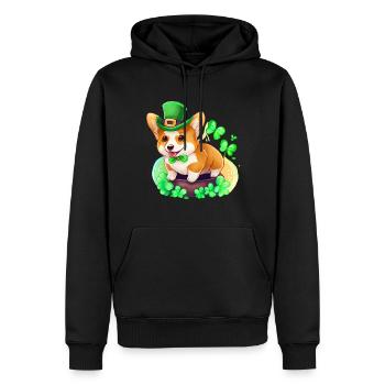 St Paddy’s St Patricksday St Patrick Day - Sweat à capuche Premium bio Homme - noir - Devant - Nico (187cm)