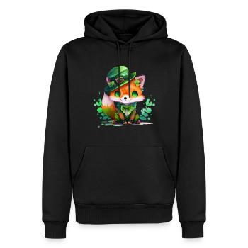 St Paddy’s St Patricksday St Patrick Day - Sweat à capuche Premium bio Homme - noir - Devant - Nico (187cm)