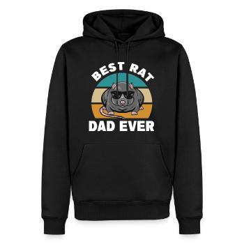 Ratten Geschenke für Männer | Ratte Haustier Tiere - Männer Premium Bio Hoodie - Schwarz - Vorne - Nico (187cm)