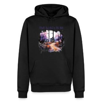 Halloween Pumpkin Horror - Men’s Premium Organic Hoodie - black - Front - Nico (187cm)