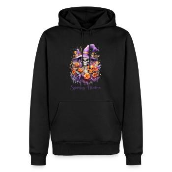 Halloween Pumpkin Horror - Men’s Premium Organic Hoodie - black - Front - Nico (187cm)