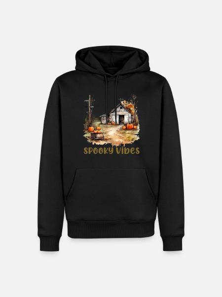 Halloween Pumpkin Horror - Men’s Premium Organic Hoodie - black