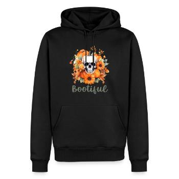 Halloween Pumpkin Horror - Men’s Premium Organic Hoodie - black - Front - Nico (187cm)