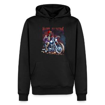 Halloween Pumpkin Horror - Men’s Premium Organic Hoodie - black - Front - Nico (187cm)