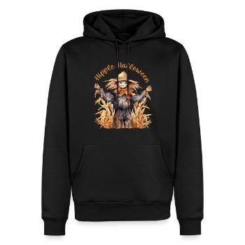 Halloween Pumpkin Horror - Men’s Premium Organic Hoodie - black - Front - Nico (187cm)