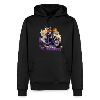 Halloween Pumpkin Horror - Men’s Premium Organic Hoodie - black - Front - Nico (187cm)