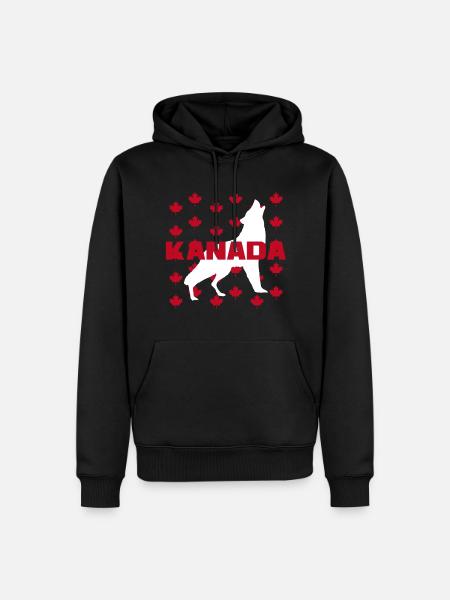 kanada wolf 2024 - Männer Premium Bio Hoodie - Schwarz