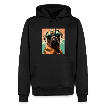 Boerboel Cool - Boerboel Hund - Männer Premium Bio Hoodie - Schwarz - Vorne - Nico (187cm)