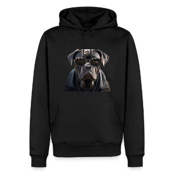 Cane Corso Cool - Cane Corso Dog - Men’s Premium Organic Hoodie - black - Front - Nico (187cm)