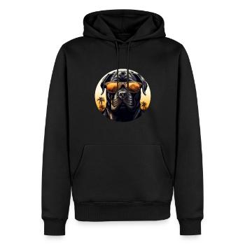 Cane Corso Cool - Cane Corso Dog - Men’s Premium Organic Hoodie - black - Front - Nico (187cm)