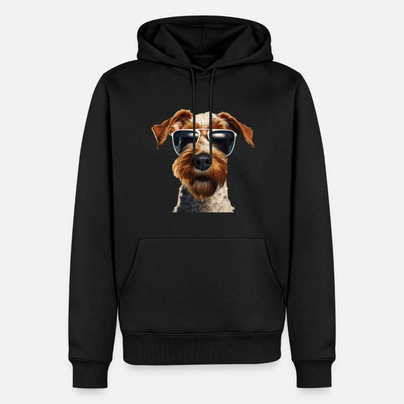 Foxterrier Cool - Foxterrier - Männer Premium Bio Hoodie - Schwarz