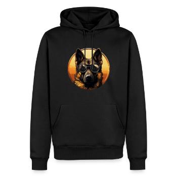 German Shepherd Cool - German Shepherd - Men’s Premium Organic Hoodie - black - Front - Nico (187cm)
