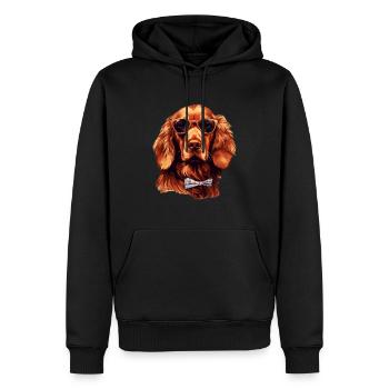 Irish Setter Cool - Irish Setter Dog - Men’s Premium Organic Hoodie - black - Front - Nico (187cm)