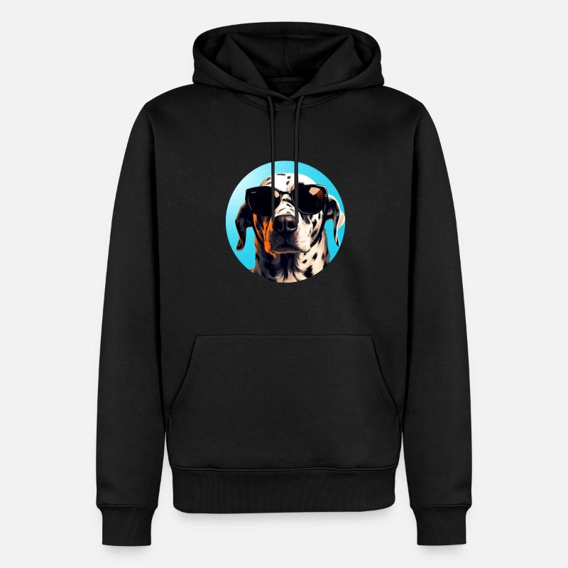 Dalmatiner Cool - Dalmatiner Hund - Männer Premium Bio Hoodie - Schwarz