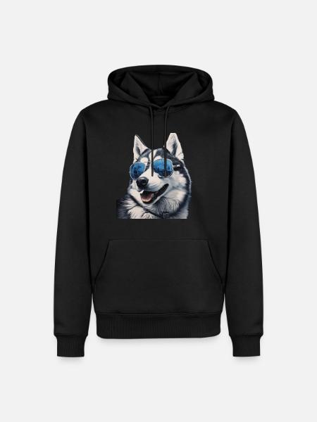 Husky Cool - Husky Dog - Men’s Premium Organic Hoodie - black