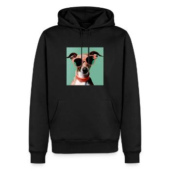 Italian Greyhound Cool - Italian Greyhound Dog - Men’s Premium Organic Hoodie - black - Front - Nico (187cm)