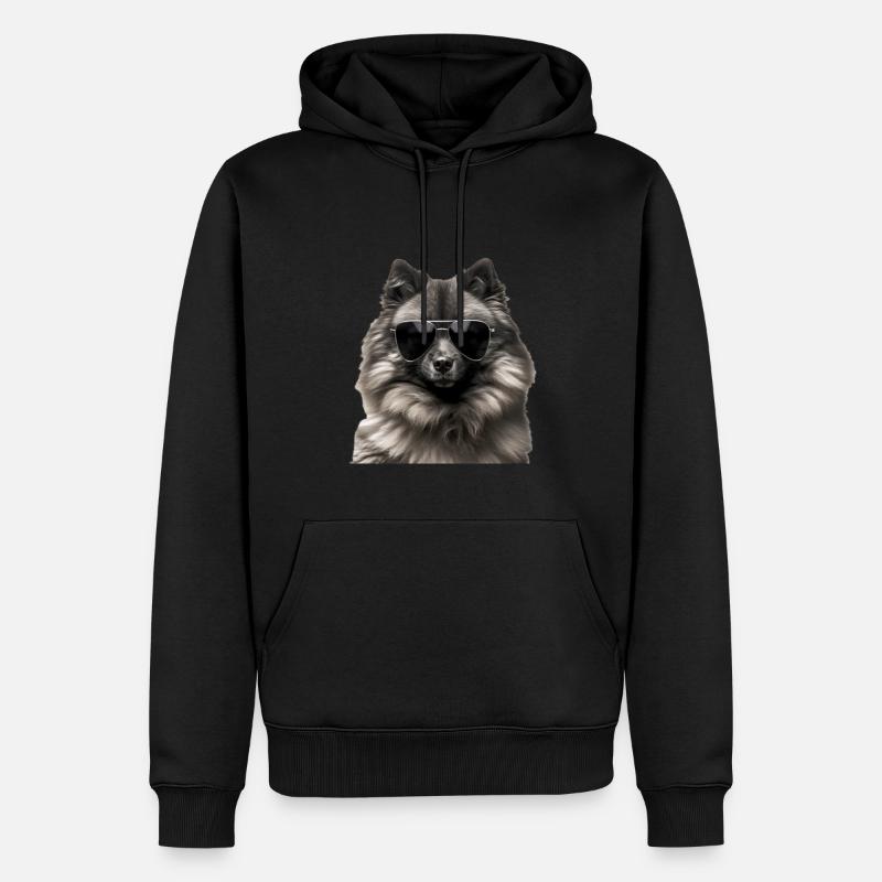 Wolfsspitz Cool - Chien Wolfsspitz - Sweat à capuche Premium bio Homme - noir
