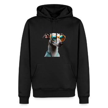 Whippet Cool - Whippet Dog - Men’s Premium Organic Hoodie - black - Front - Nico (187cm)