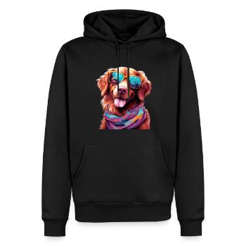 Retriever de la Nouvelle-Écosse - Sweat à capuche Premium bio Homme - noir - Devant - Nico (187cm)
