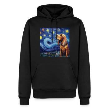 Bloodhound Nuit étoilée - Sweat à capuche Premium bio Homme - noir - Devant - Nico (187cm)