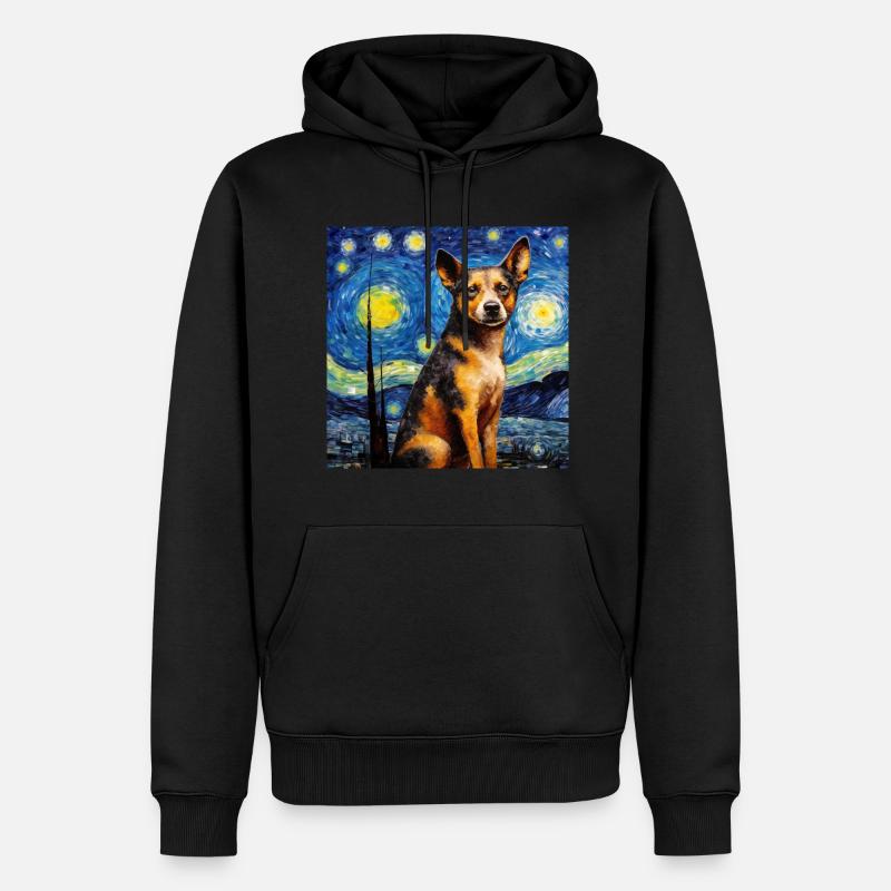 Bouvier Chien Nuit Étoilée - Sweat à capuche Premium bio Homme - noir